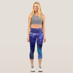 Leggings Capri Fondo espacial con estrellas