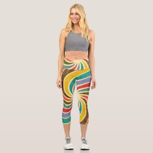 Leggings Capri Fondo Vintage Grunge Abstracto Limpiable.
