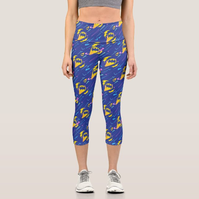 Leggings Capri Forever Batman Bat Signal Pattern (Anverso)