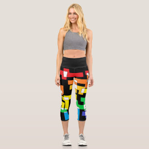 Leggings Capri Formas de arco iris