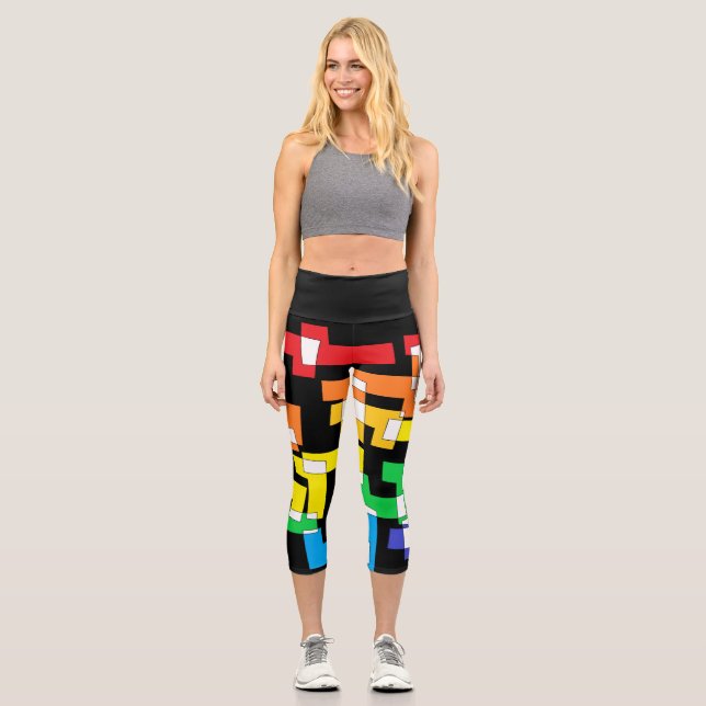 Leggings Capri Formas de arco iris (Anverso)