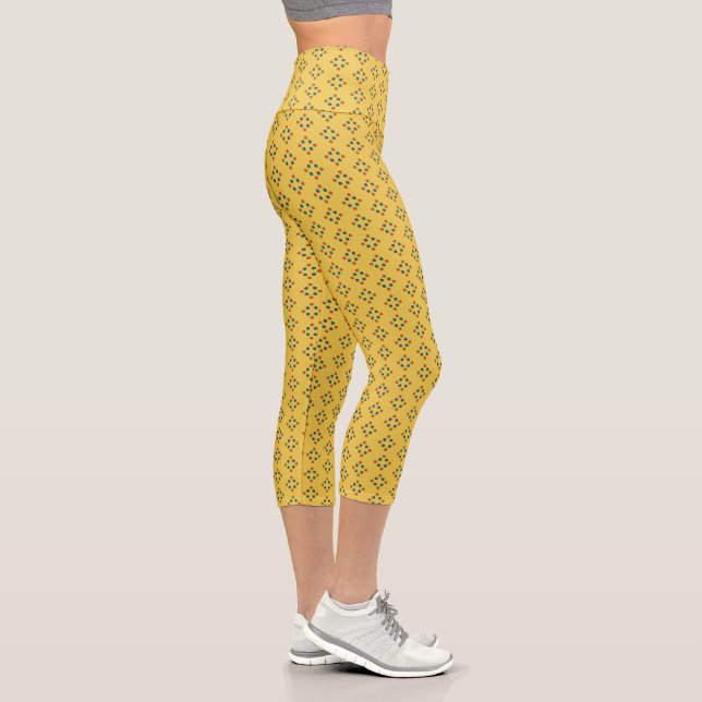 Leggings Capri Formas de diamante con lunares (Derecha)