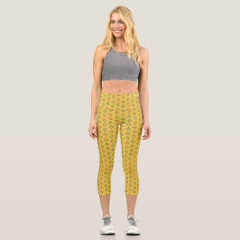 Leggings Capri Formas de diamante con lunares