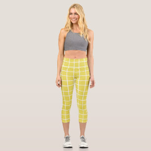 Leggings Capri Formas de tinta dibujadas a mano de moda
