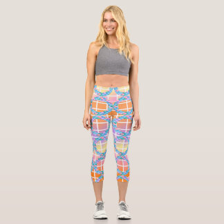 Leggings Capri Formas geométricas monocromáticas distintas de los
