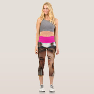 Leggings Capri Foto de conductor de autobús escolar personalizabl