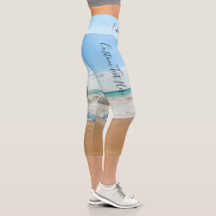 Leggings Capri Foto y texto Personalizado - Único su propio dise