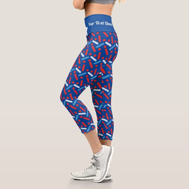 Leggings Capri Fourth of July Sprinkles Quote (Izquierda)