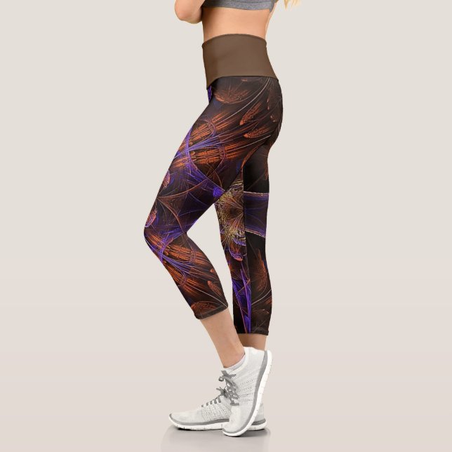 Leggings Capri Fractal | Zazzle_Growshop. (Izquierda)