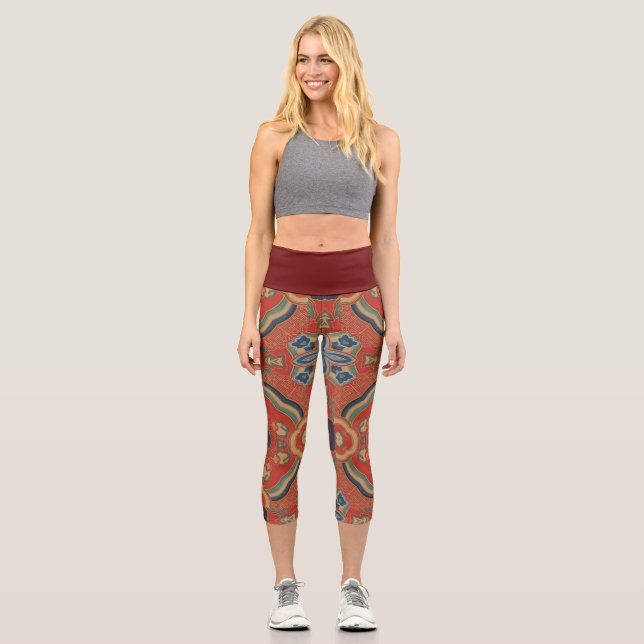 Leggings Capri Fractal | Zazzle_Growshop. (Anverso)