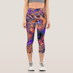 Leggings Capri Fractales galácticos