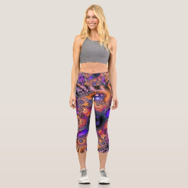 Leggings Capri Fractales galácticos