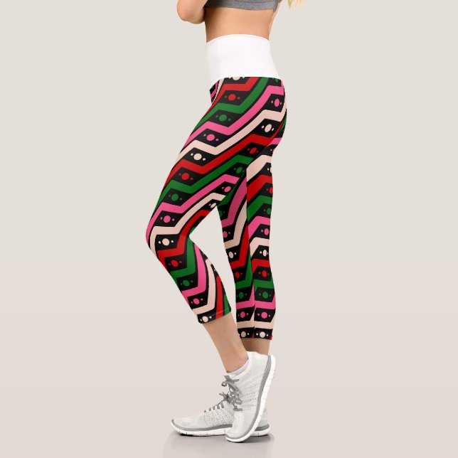 Leggings Capri franja multicolor (Izquierda)