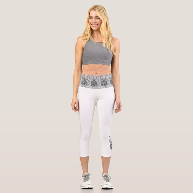 Leggings Capri  Französische Bulldogge Kopf French Bulldog (Anverso)