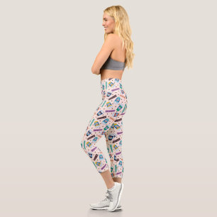 Leggings Capri FRIENDS™   Patrón de café vibrante de Central Perk