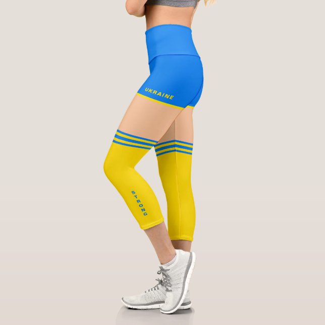 Leggings Capri Fuerte Capri de Ucrania Leggata bandera ucraniana (Izquierda)