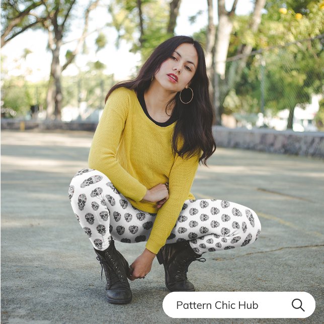 Leggings Capri Fun Stylish Casual Workout Yoga Sugar Skull (Subido por el creador)