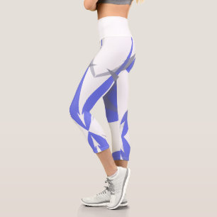 Leggings Capri Funky Pastel Violet Purple Resumen Arte