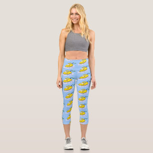 Leggings Capri Funny ilustracion de lavandería de hierro personal