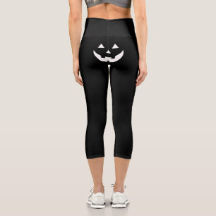 Leggings Capri Funny Jack blanco negro o lantern espeluznante Hal