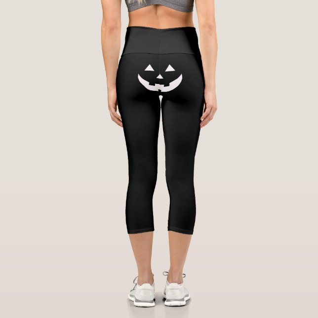 Leggings Capri Funny Jack blanco negro o lantern espeluznante Hal (Reverso )