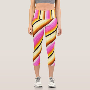 Leggings Capri Fusión de Plantas vibrantes de alto rendimiento
