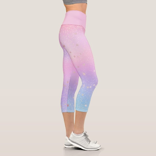 Leggings Capri Galaxia Pastel de Purpurinas holográficos irlandes (Derecha)