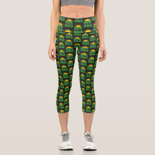 Leggings Capri Game Over, Level Up: Aventura de Bloque de Píxel R