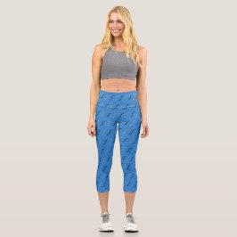 Leggings Capri Garabatos de Azul