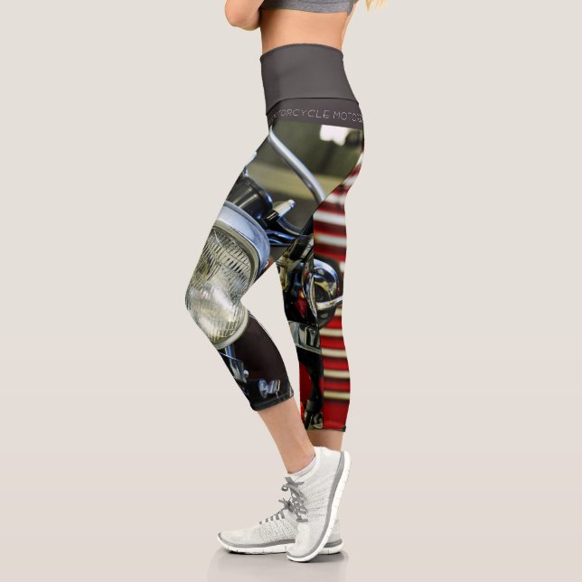 Leggings Capri Garaje para motocicletas de motocicleta roja (Izquierda)