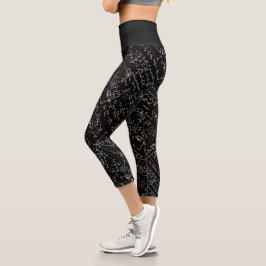 Leggings Capri Geeky Math Mathematics Mujeres corriendo de yoga