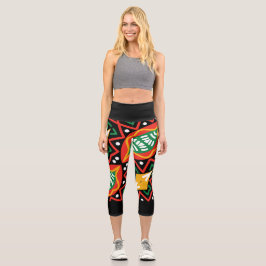 Leggings Capri Geografía del mes de la historia negra