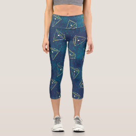 Leggings Capri Geometría del espacio del cielo estrelladoConstela