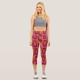 Leggings Capri Geométrico sin tiempo: patrón sin foco
