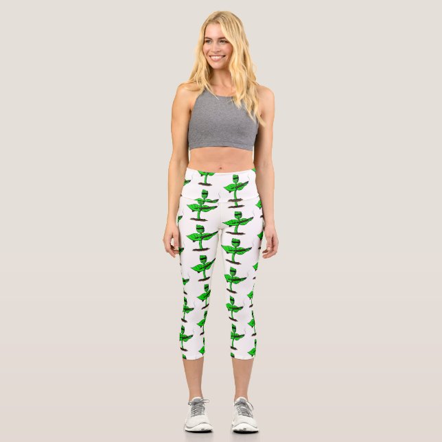 Leggings Capri Germinator cyborg personalizado divertido (Anverso)
