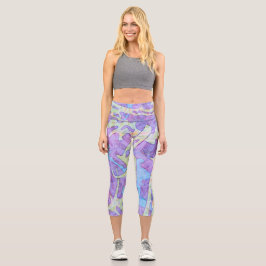 Leggings Capri Ghost Bones