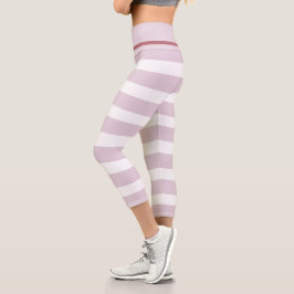 Leggings Capri Gigante rayado rosa
