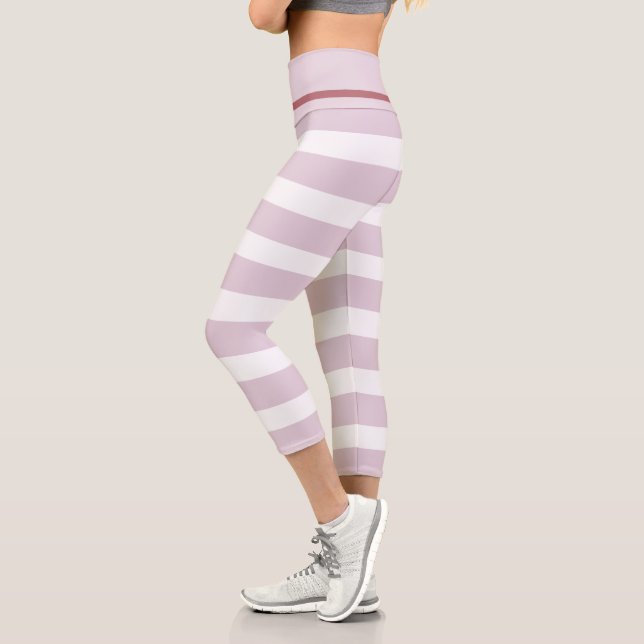Leggings Capri Gigante rayado rosa (Izquierda)