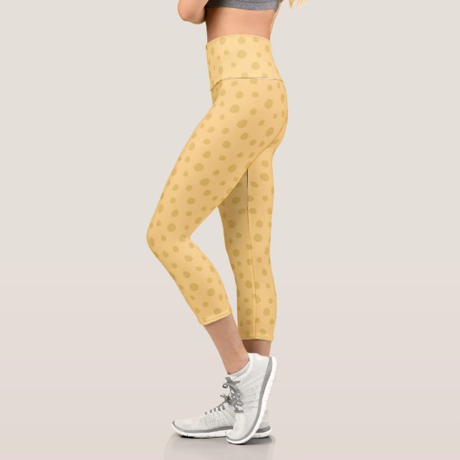Leggings Capri Gimnasio del punto de contacto moderno amarillo y  (Izquierda)