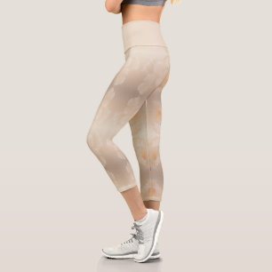 Leggings Capri Ginkgo Biloba Resumen Botánico Arte Gráfico Rubor