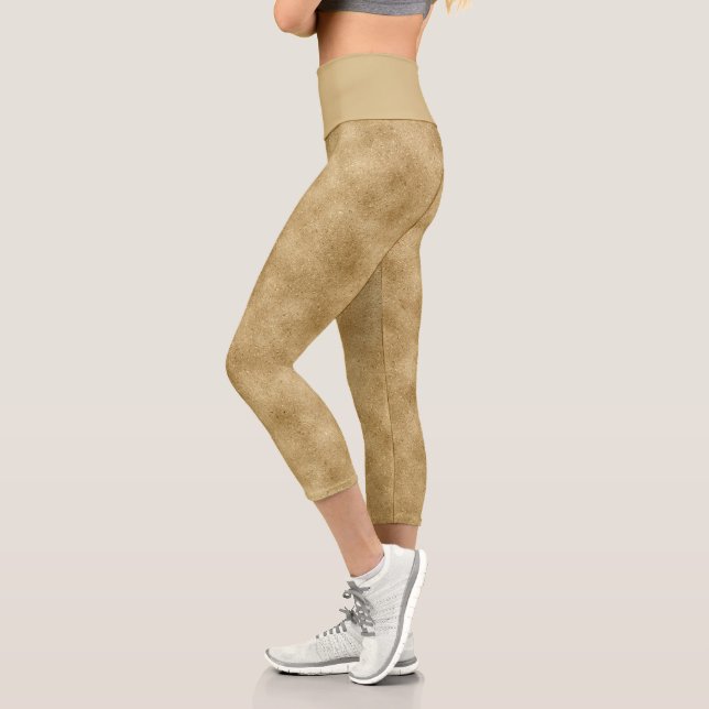 Leggings Capri Girly Faux Gold Purpurina (Izquierda)