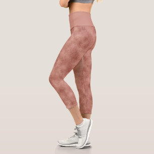Leggings Capri Girly Rosa Gold Purpurina