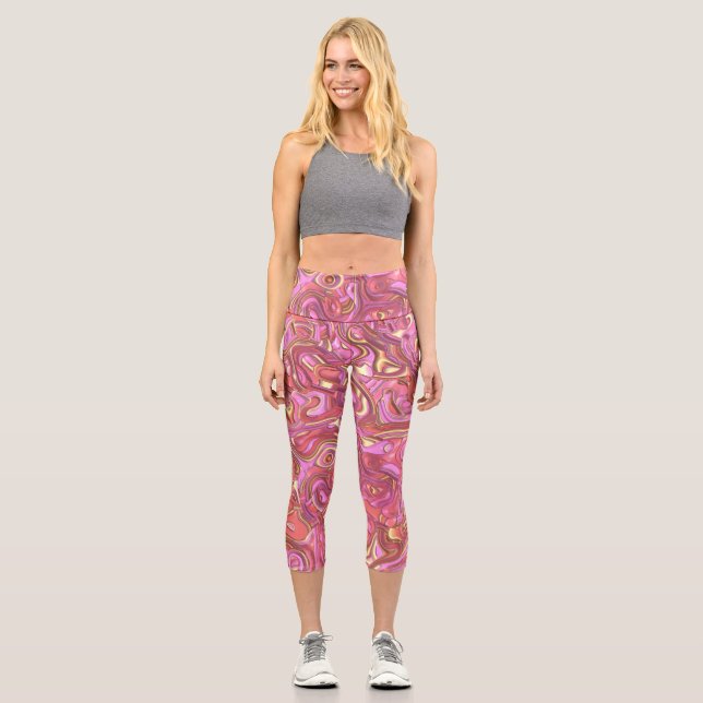 Leggings Capri Giros Trippy Colorful 3D (Anverso)