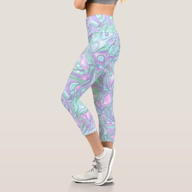Leggings Capri Giros Trippy Colorful 3D (Izquierda)