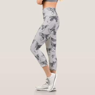 Leggings Capri Gizmo   Patrón blanco y negro