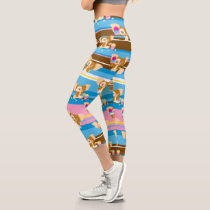 Leggings Capri Gizmo Patrón de comic curado
