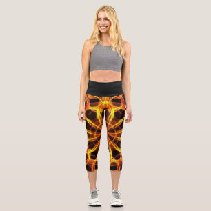Leggings Capri Golden Web A ~ Fuera Del Crucible ~