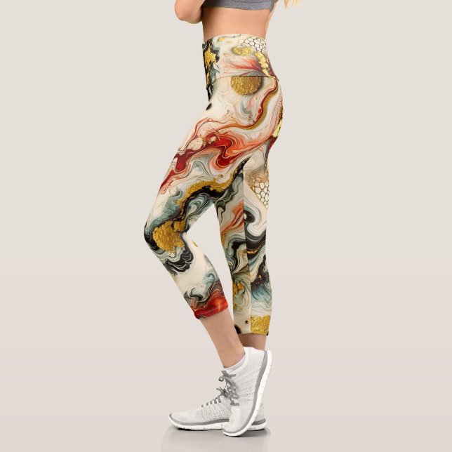 Leggings Capri Goldene Flüsse  (Izquierda)