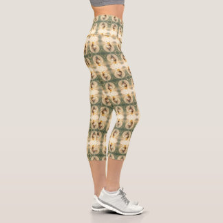 Leggings Capri Goldene Hummel im Blütentanz.9