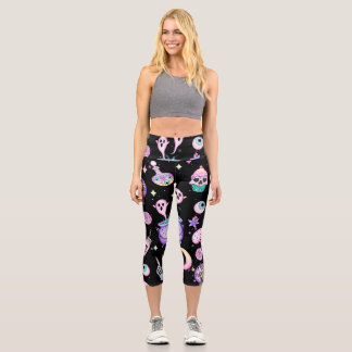 Leggings Capri Gótico Halloween Pastel 